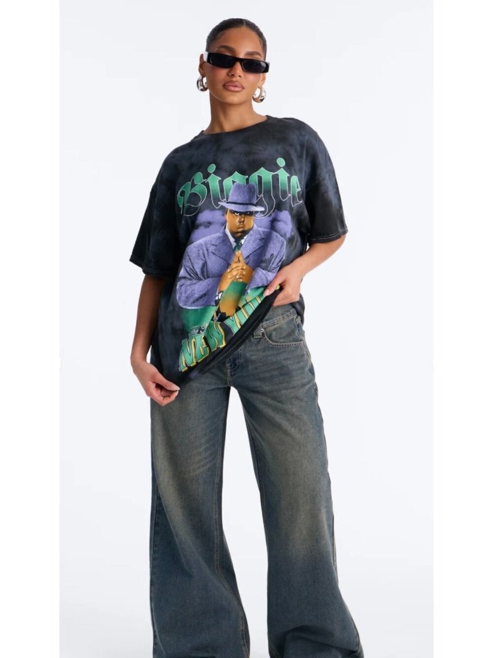 NEW Biggie Tie Dye Oversized Tee - Size: L/XL